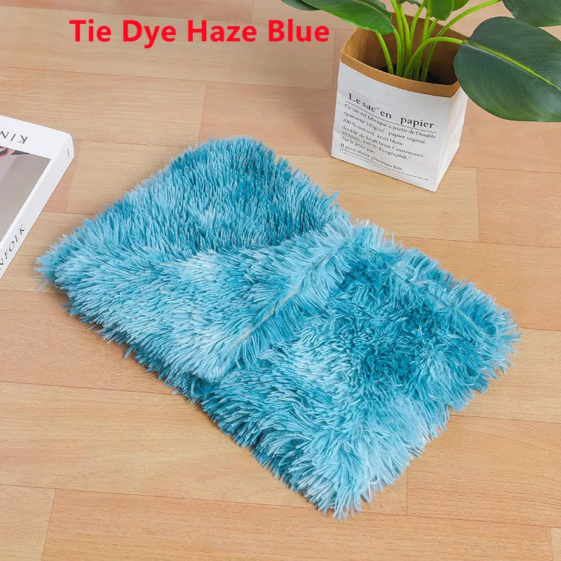 Fluffy Mat Long Plush Pet Blanket Cat Sleeping Mats Puppy Winter Warm Thin Kennel Cushion Soft Covers for Large Dogs Mattress