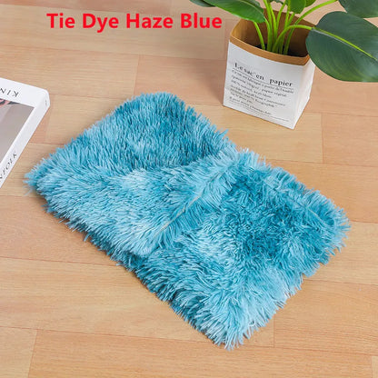 Fluffy Mat Long Plush Pet Blanket Cat Sleeping Mats Puppy Winter Warm Thin Kennel Cushion Soft Covers for Large Dogs Mattress
