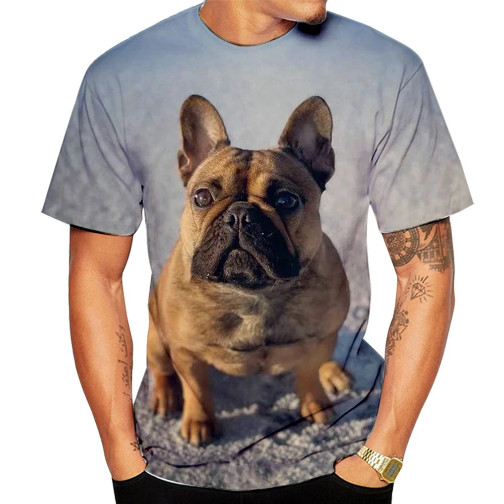 the FRENCHIE - French Bulldog 3D Print T-Shirts for Men