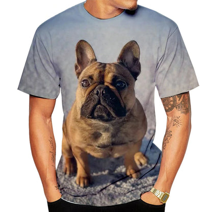 the FRENCHIE - French Bulldog 3D Print T-Shirts for Men