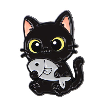 Cute Animals Dogs Cats Enamel Pins Cartoon Frogs Brooch Lapel Pin Badge on Backpack Clothing Accessories Fashion Jewelry Gifts