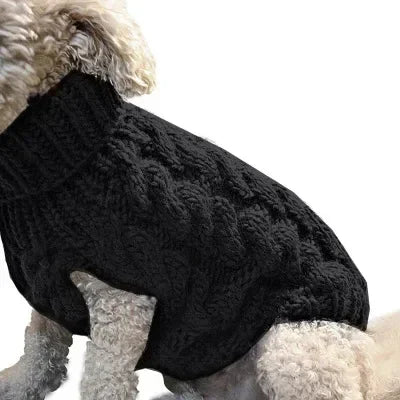 Dog Sweater New Solid Colour Autumn and Winter Pet Casual Clothing Warm Acrylic Knitted Wool Simple Cute Comfortable Pet Clothes