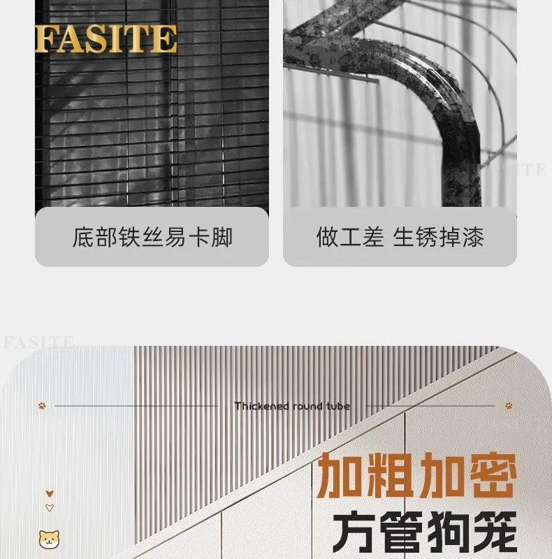 Dog cage Large medium small dog bold indoor separation with toilet Corgi Teddy Golden Retriever Pet Villa