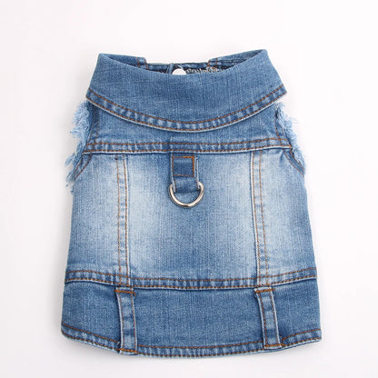 Dogs and Cats Jeans Coat Jacket Towable Denim Vest Cat Puppy Spring/Autumn Clothes Apparel