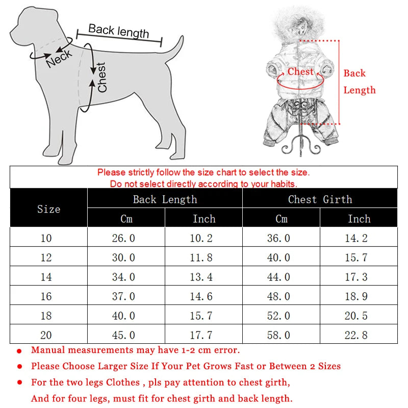 Winter Warm Dog Clothes For Small Dogs Chihuahua Waterproof Hooded Puppy Down Jacket French Bulldog Hoodies Jumpsuit Overalls