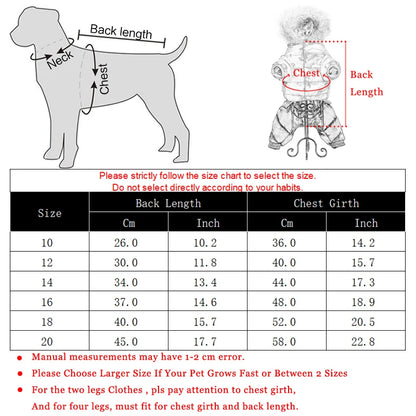 Winter Warm Dog Clothes For Small Dogs Chihuahua Waterproof Hooded Puppy Down Jacket French Bulldog Hoodies Jumpsuit Overalls