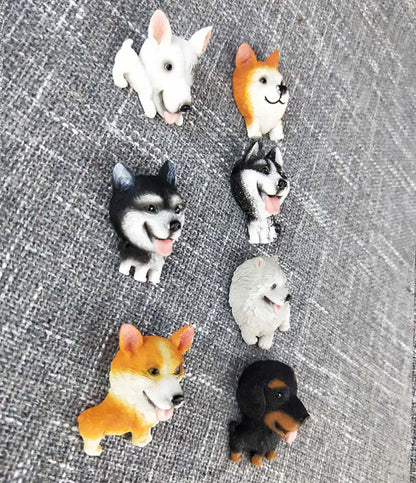 3D animal magnet refrigerator sticker simulation dog labrador Pug corgi Teddy Bichon resin Craft wall door home decoration gifts