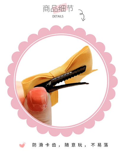 the BEAUTY BOWS - 2PCS Solid Dog Bows, Dog Hair Clips, Pet Bowknot, Doggy Hair Grooming Products for Puppy/Kitten/Dog, Hair Barrette Pet Accessories