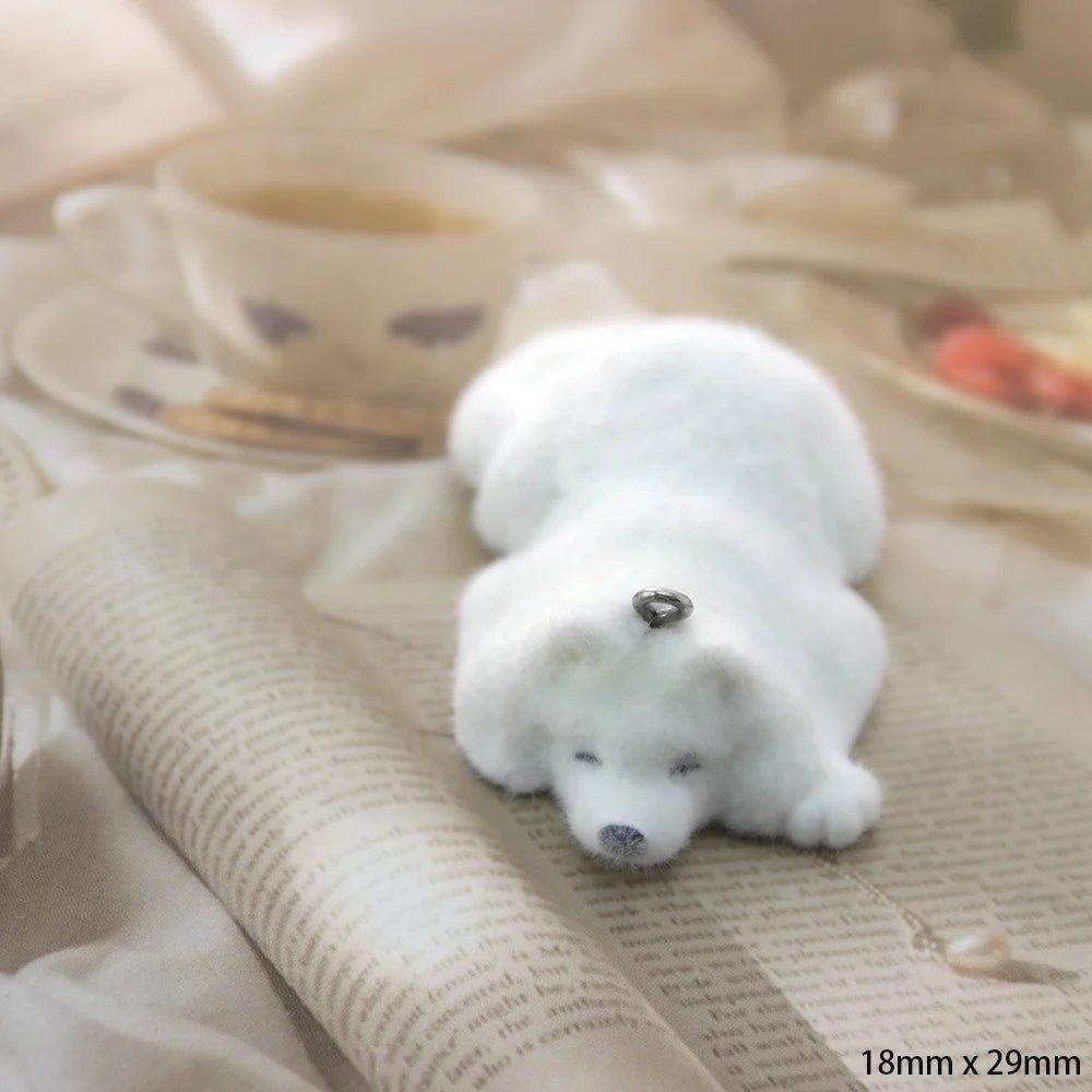 21Pcs 3D Flocking Resin Charms Cartoon Animal Dog Pendants for Necklaces Bracelets Keychain Making DIY Jewelry Accessories