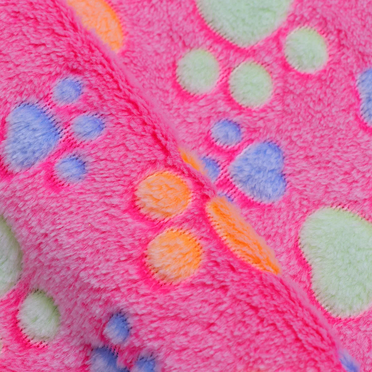 1Pcs Pet Dog Blanket Cushion Small Bone Patterned Lightweight Sleep Mat 60x40cm Print Random Hemming