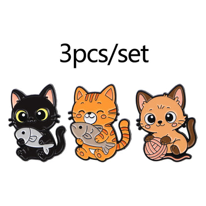 Cute Animals Dogs Cats Enamel Pins Cartoon Frogs Brooch Lapel Pin Badge on Backpack Clothing Accessories Fashion Jewelry Gifts