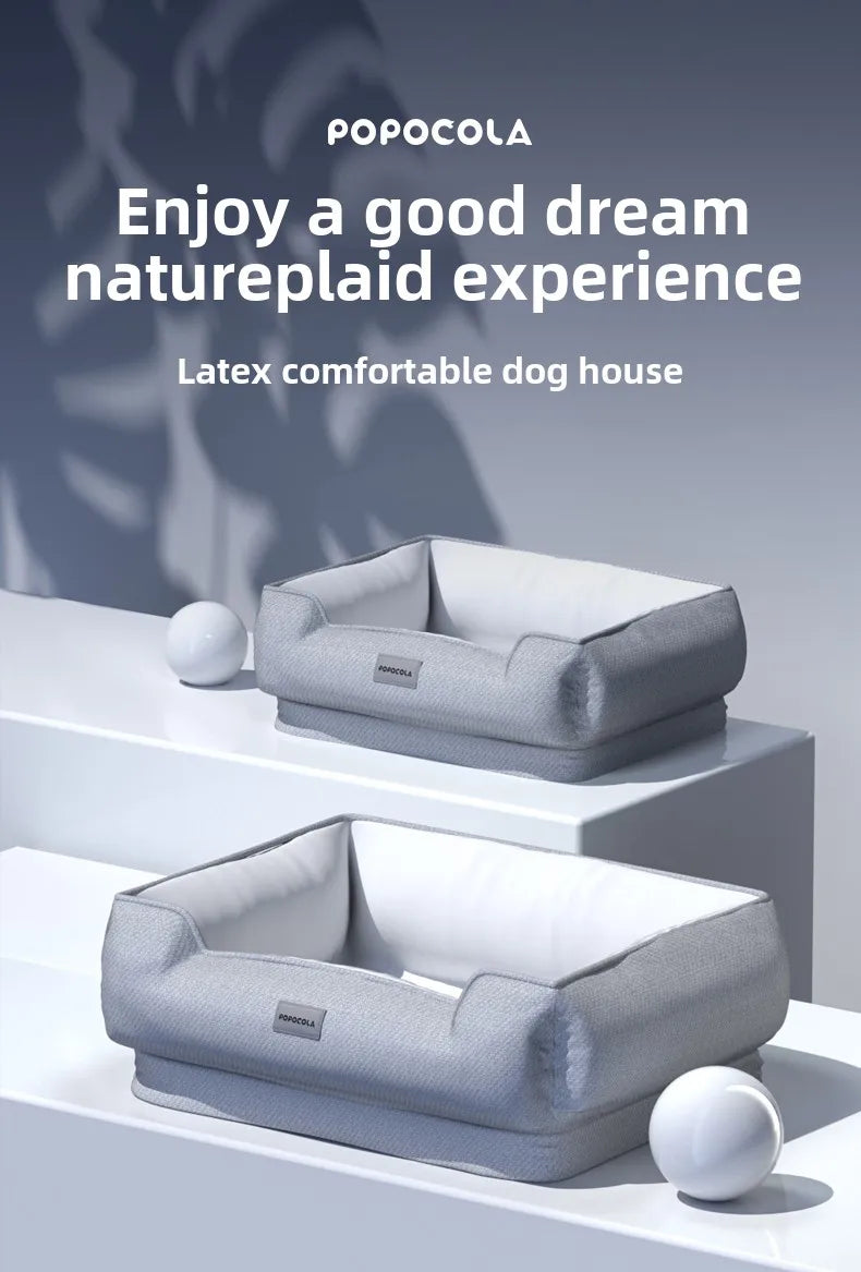 Natural Latex Pet Bed Winter Warm Dog Nest Removable Pet Sleeping Mat Anti-Mite and Antibacterial Cat Bed Soft Foam Pet Mattress