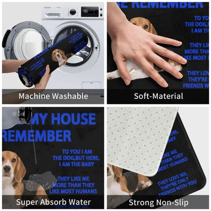 Beagle Dog Doormat Non-Slip Kitchen Bath Mat Living Room Door Floor Entrance Carpet Rug