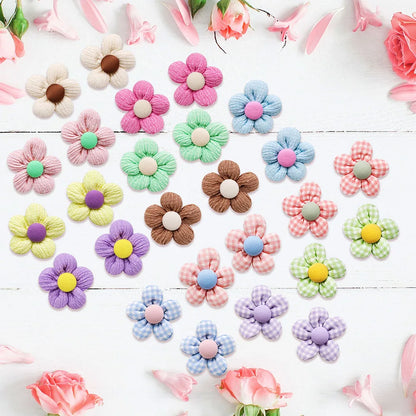 the FLOWER BOW - 10PCS Flower Shape Pet Hair Accessories for Dogs/Cats, Hair Decoration Flowers Rubber Bands, Bulk Puppy Grooming Accessories