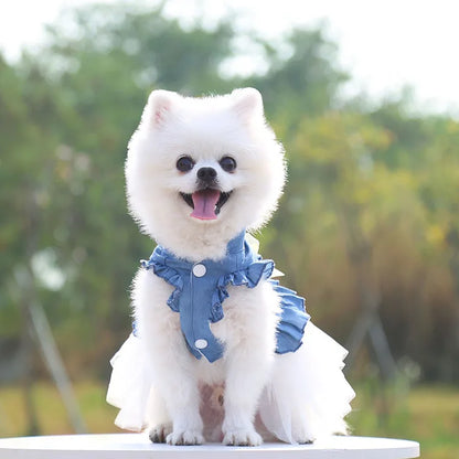 Summer Dog Clothes Pet Dresses for Small Dogs Pomeranian Chihuahua Puppy Kitten Skirt Clothing for Medium Dogs Product Supplies