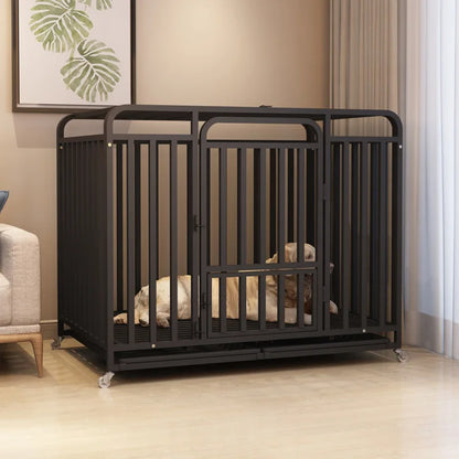Large Dog House Dog Cage Heavy Duty Metal Kennel Indoor Outdoor Pet Cage For Big Dogs Wholesale Strong Steel Frame