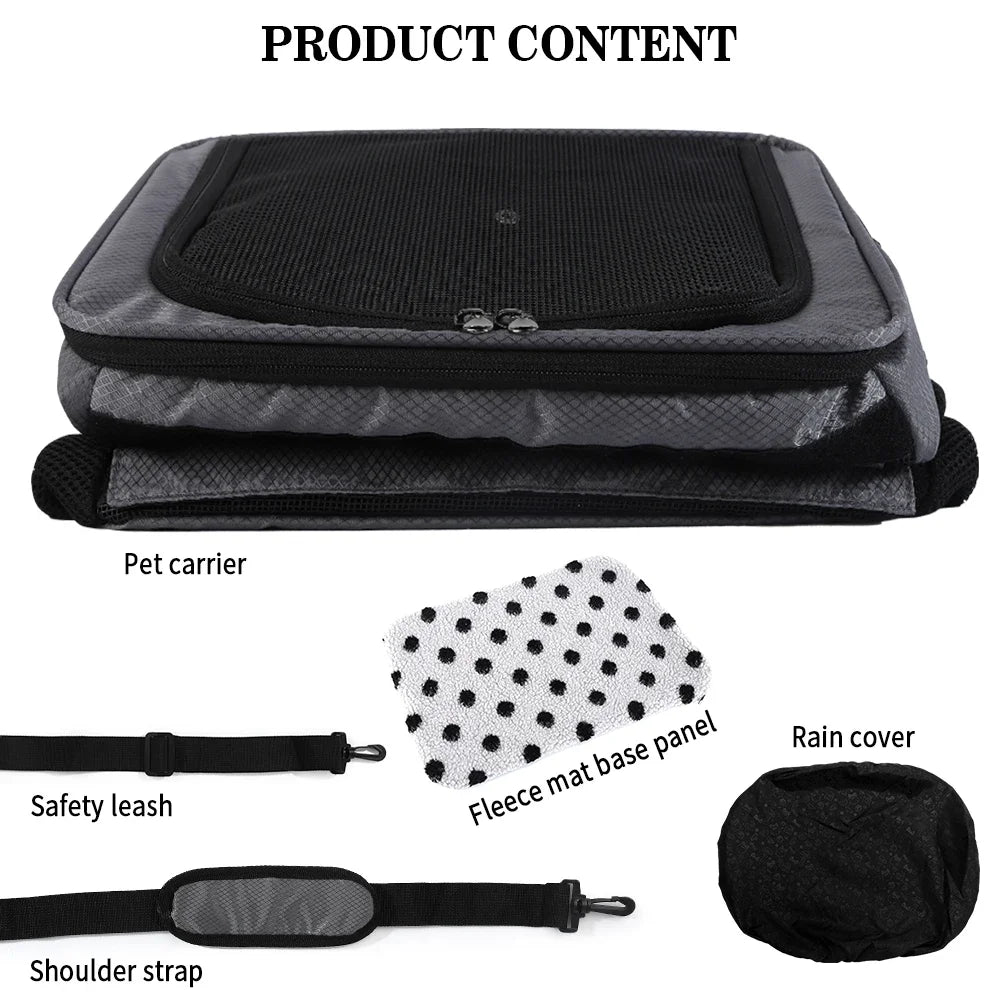 Dog Bike Basket, Small Medium Pets Dog Basket for with Breathable Mesh, Removable Bicycle Basket Front Handlebar Bicycle Basket