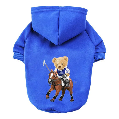 Pet Dog Clothes Autumn Winter Spring Small Medium Puppy Kitten York French Bulldog Luxury Fleece Lining Cat Pet Hoodies Perro