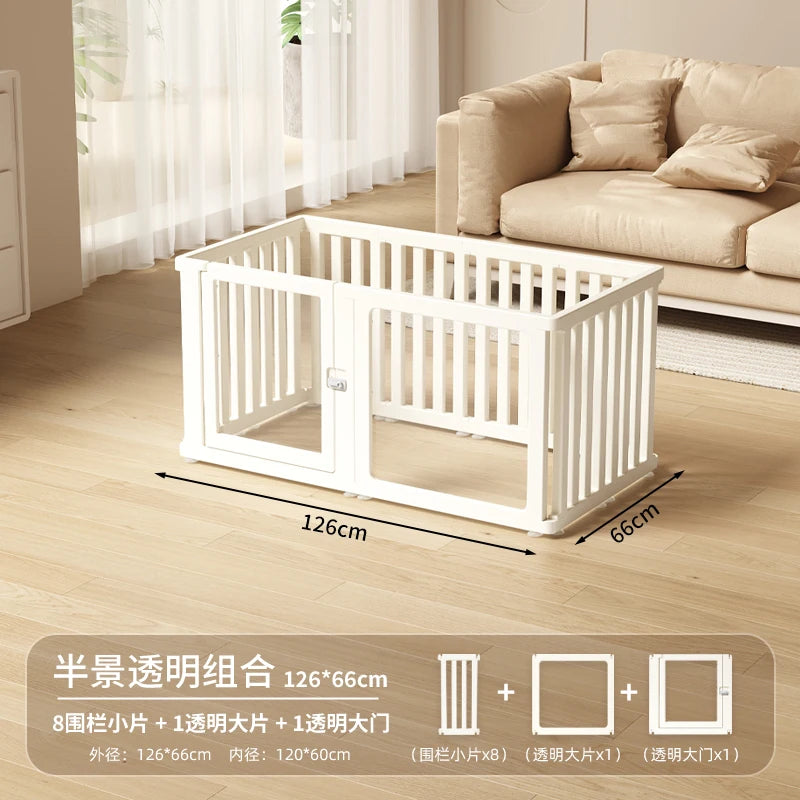 Minimalist Style Pet Supplies Pet Store Doghouse Acrylic Fence Small Pet Dog Interior Decoration Transparent Isolation Pet Bed