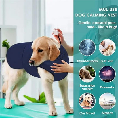 the CALMING VEST - Dog Anxiety Vest, Thunder Jacket for Large Dog, Calming Jacket with Hoodie, Dog Anxiety Jacket, Dog Hoodies for Noise