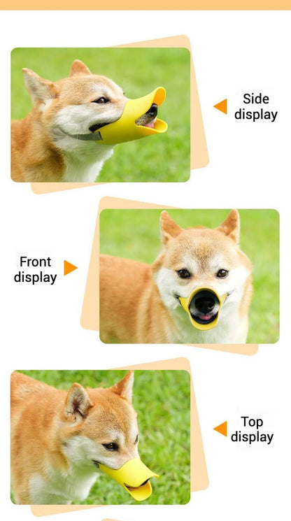 Dog Silicone Duck Muzzle For Pet Anti Bite Stop Barking Small Large Dog Mask Safe Adjustable Mouthpiece Cover Pet Accessories