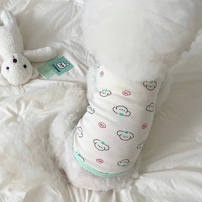 Ins Cute Pet Summer T-Shirt Pet Vest Cat Thin Schnauzer Puppy Sleeveless Breathable Dog Clothes T-shirt Summer Pet Clothes