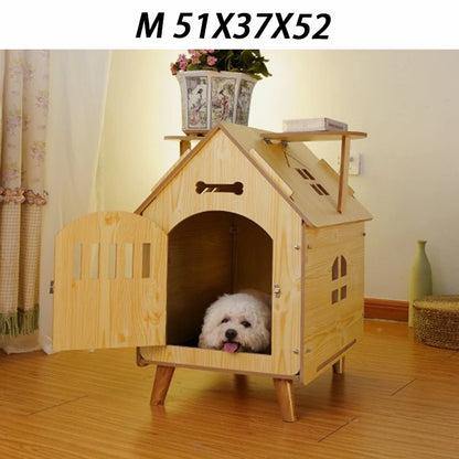 Indoor Dog House Bed Door Small Medium Cat Dog Kennel Outdoor Comfortable Puppy House Inside with Vents Pets Cage Supplies