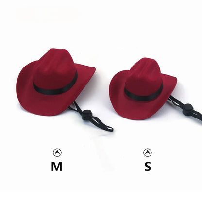 the WESTERN HAT - Dog Cap for Small Dog/Cat, Cowboy Cap, Dog Hat, Puppy Outdoor Cap, Funny Christmas, Street Party Pet Accessories