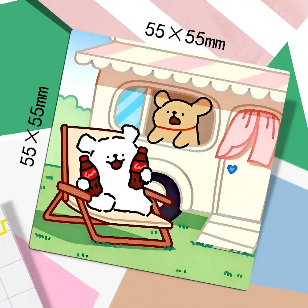 Cute Line Puppies Maltese &Golden Pattern Refrigerator Magnets Personalized Photo Refrigerator Magnets Photo