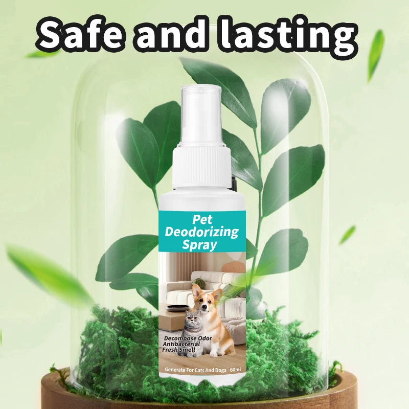 the DEORDORANT SPRAY - Portable Pet Deodorant, Green Tea Fragrance Spray, Bactericidal Deodorant, Non-Pungent Deodorant Dog and Cat Urine Spray