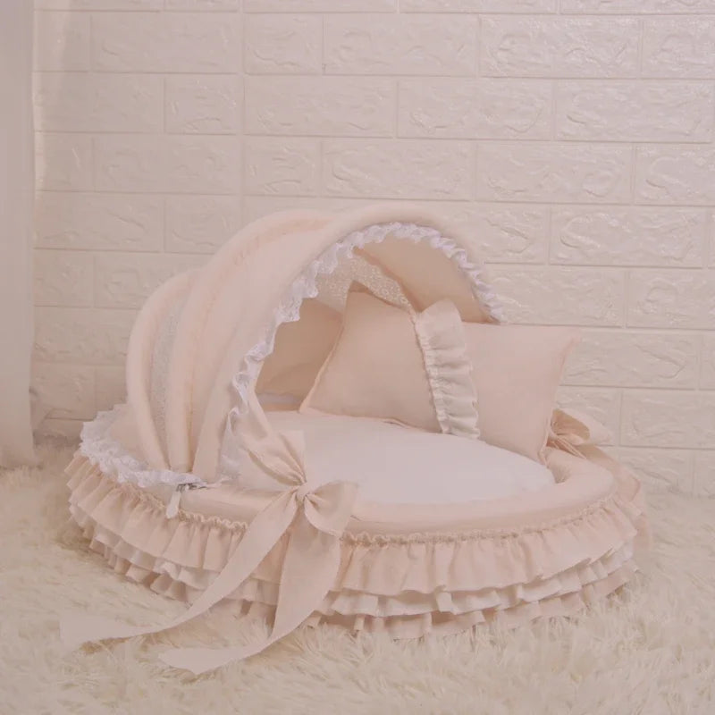 Comfortable Pet Sofa Cradle Dog Bed Overall Washable Luxury Kennel Dog Round Bed