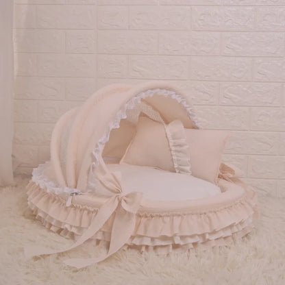 Comfortable Pet Sofa Cradle Dog Bed Overall Washable Luxury Kennel Dog Round Bed