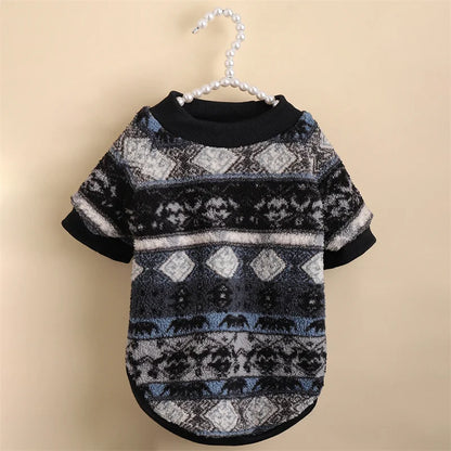 National Style Puppy Dog Hoodie Sweater Winter Warm Pet Clothes for Small Dogs Schnauzer Poodle Pug Pullovers mascotas Clothing