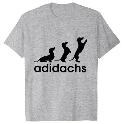 the ADIDACHS - New Men's T-Shirt, Dachshund Dog Lover T-Shirt, Graphic Tee Shirts, Oversized Men/Women T-Shirt, Harajuku Fashion Men's Shirts