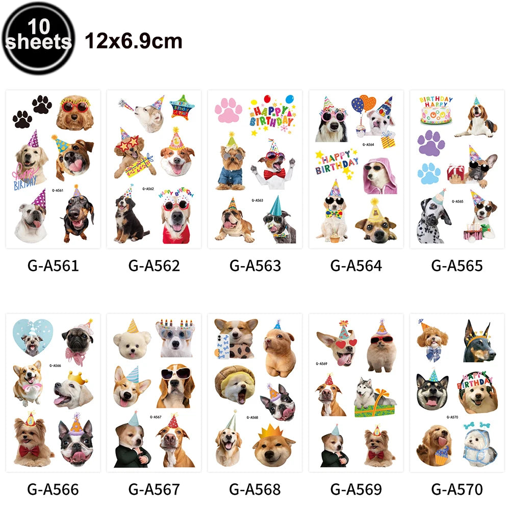 Pet Dog Cupcake Toppers Pet Dog Themed Birthday Party Supplies Dog Face Cake Toppers Puppy Theme Birthday Party Decoration