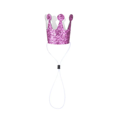 Pet Birthday Hat Glitter Bronzing Dog Crown Birthday Party Cat Dress Up Hat Photo Props