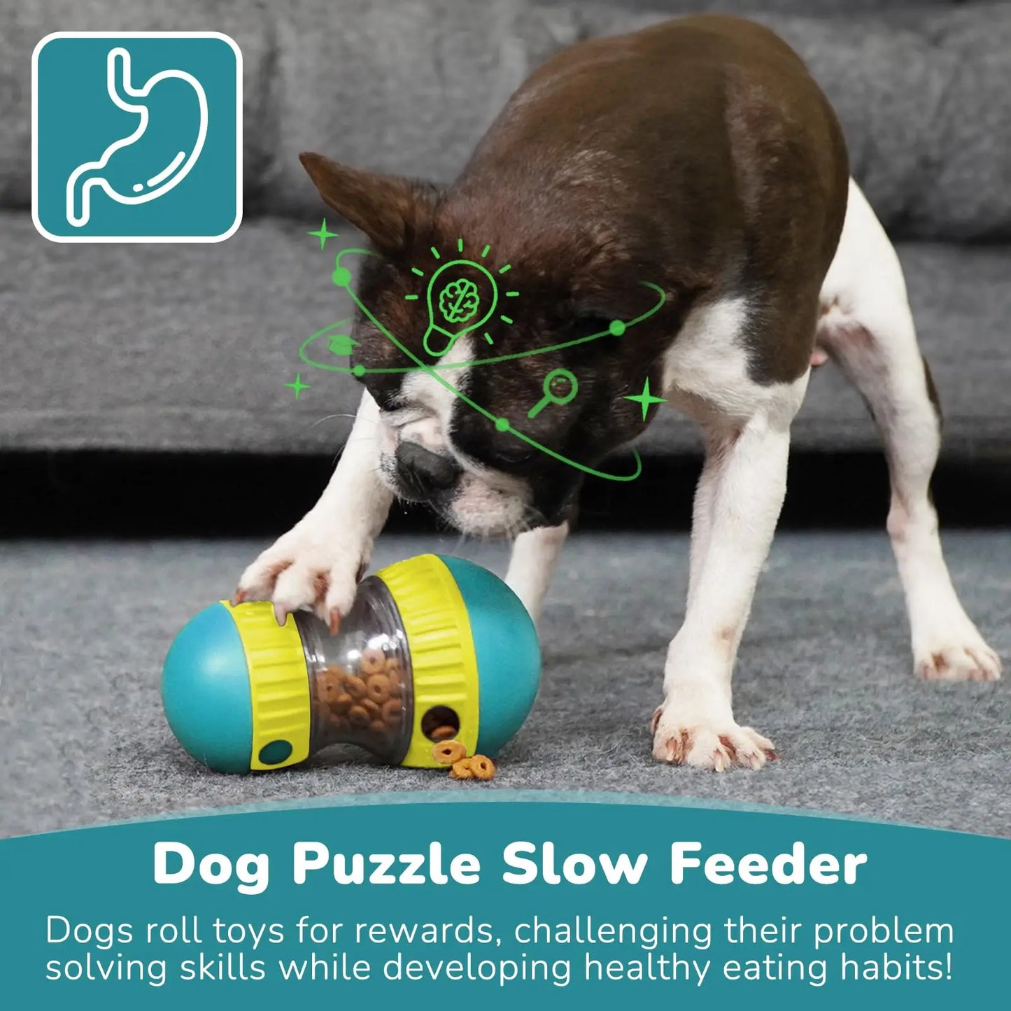 Dog Toys & Adjustable Slow Feeder Ball - Dog Puzzle Toy – Ideal Toys to Keep Them Busy - Treat Ball for Dogs