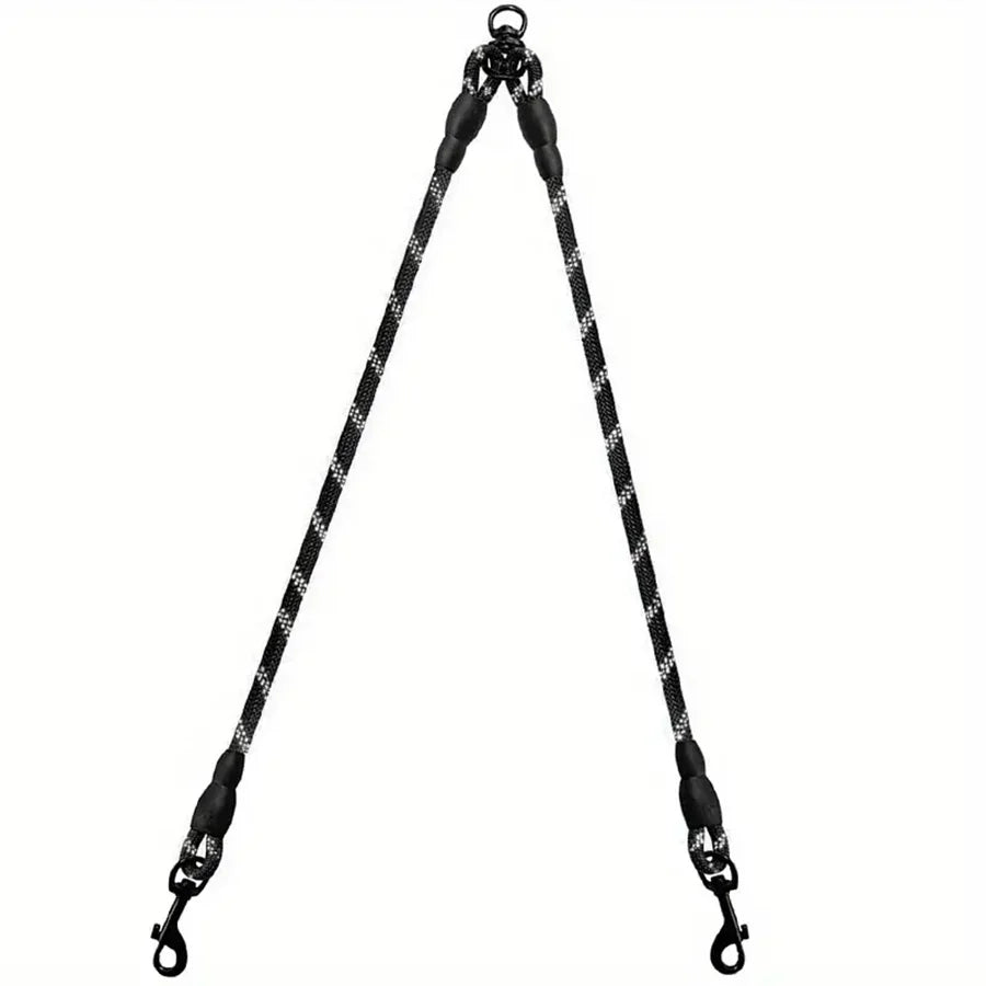 the TANGLELESS TWIN LEASH - Dual Dog Leash - 360 Swivel No Tangle Walking Leash for Small Dogs - Double the Fun and Safety on Walks