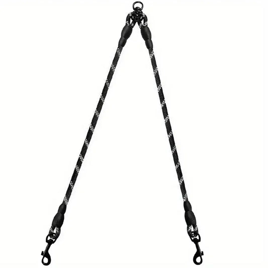 the TANGLELESS TWIN LEASH - Dual Dog Leash - 360 Swivel No Tangle Walking Leash for Small Dogs - Double the Fun and Safety on Walks
