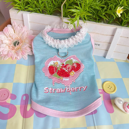 Pet Dog Cat Puppy Japanese Korean Soft Cute Spring Summer Vest Small Medium Dog Teddy Bichon Clothing Supplies