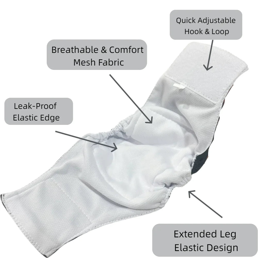 Washable Male Dog Diaper for Small Medium Dogs Reusable Pet Sanitary Panties XS Leak Proof Urine Pant Puppy Chihuahua Supplies