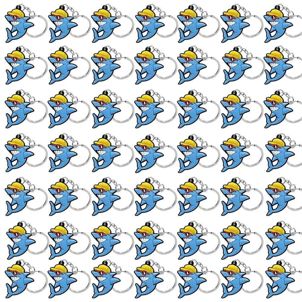 50PCS Cute Animal Keychain knife Ducks Dogs Cats Keyring for Women Men Kids Handbag Cool Car Key Accessories Friends Key Gifts