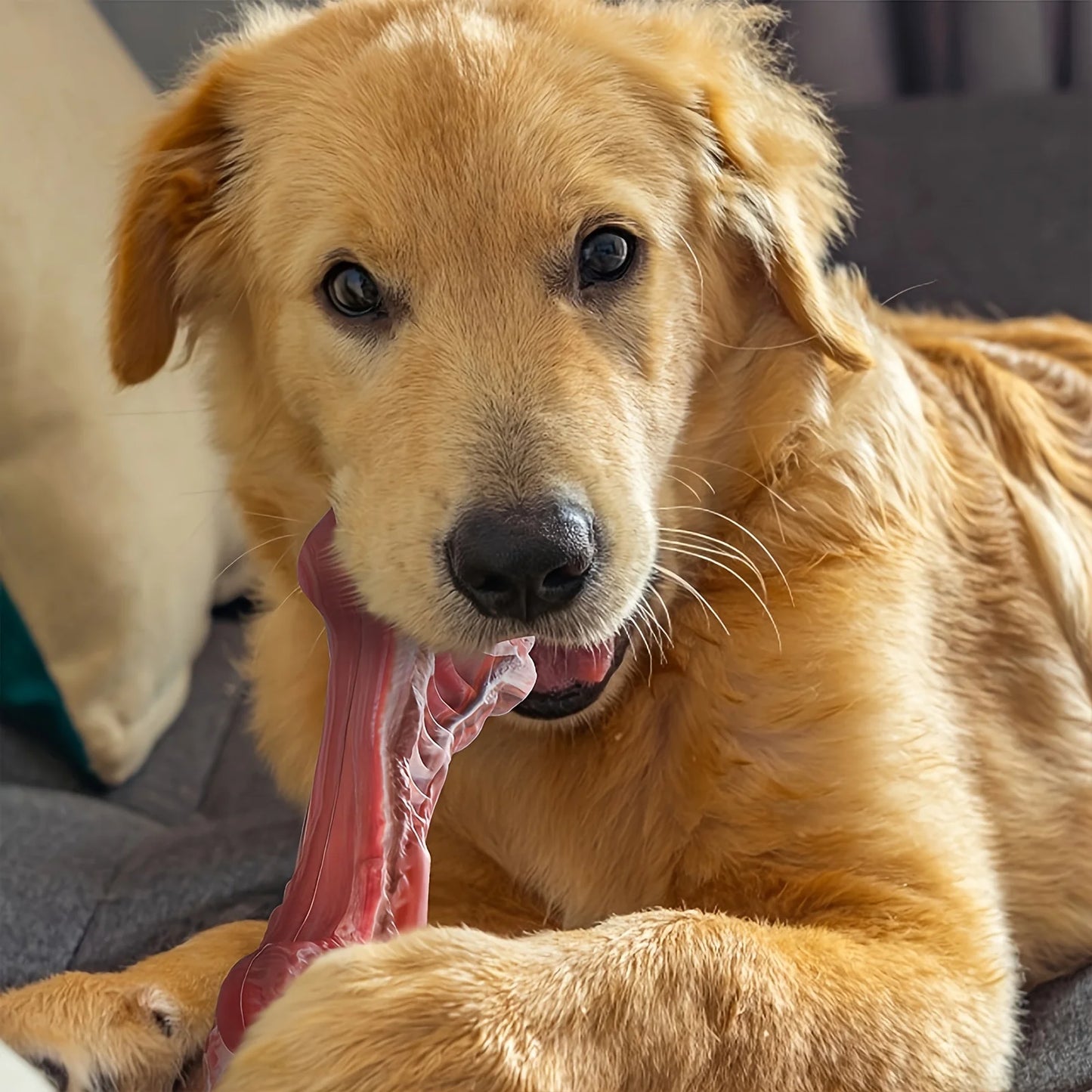 Silicone dog bite toy, natural rubber non-toxic, suitable for strong biting dogs, interactive cleaning of teeth bones,