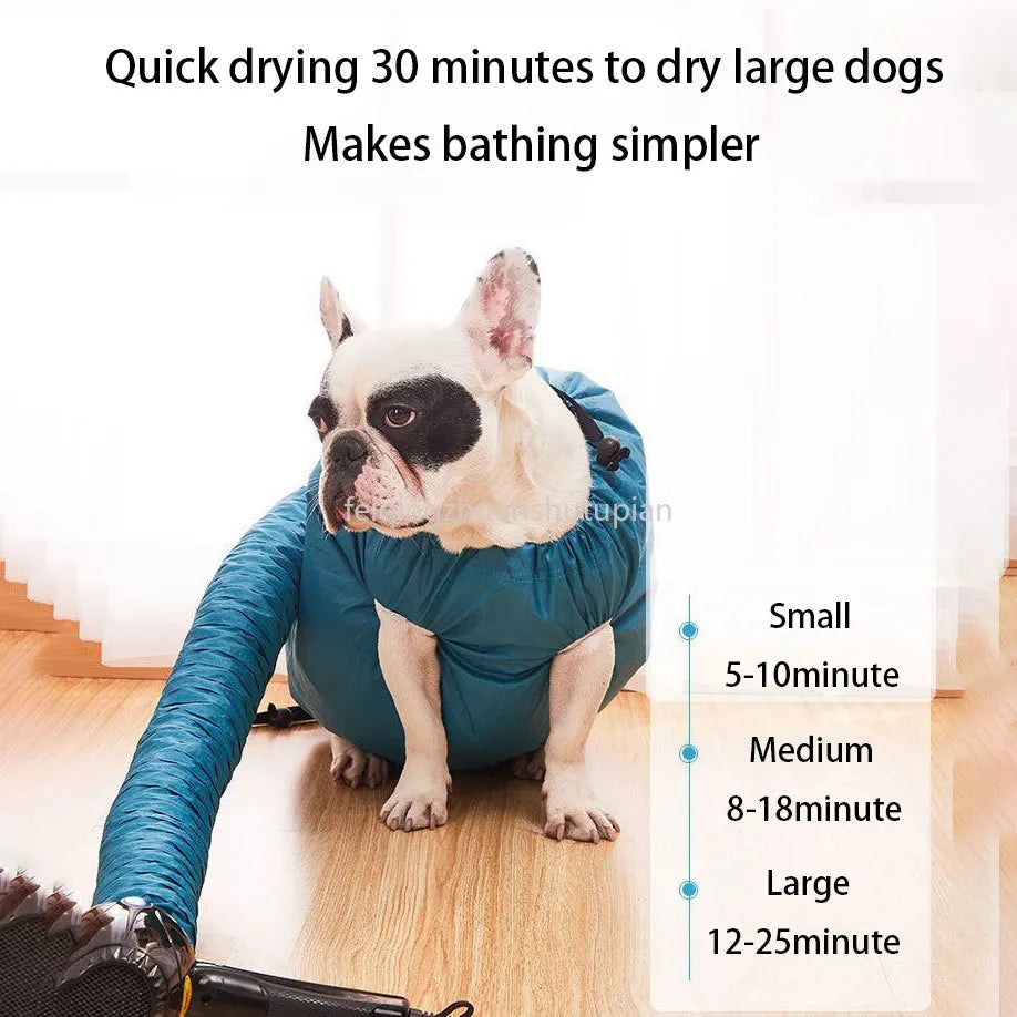 Foldable Pet Drying Bag Portable Efficient Drying Bag for Dog Cats Bathing Hair Drying Grooming Dog Cleaning Small Medium Large