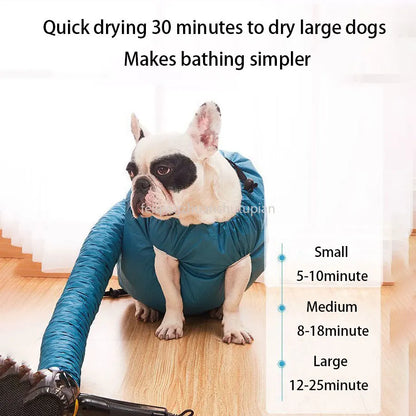 Foldable Pet Drying Bag Portable Efficient Drying Bag for Dog Cats Bathing Hair Drying Grooming Dog Cleaning Small Medium Large