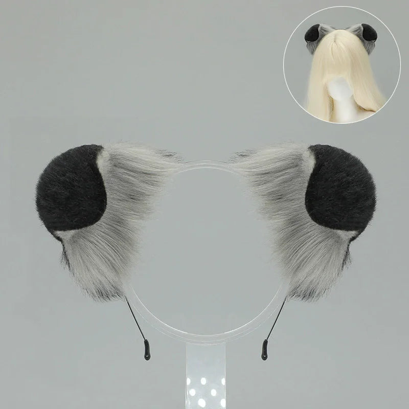New Anime Handmade Kawaii Dog Furry Ears Headband Night Party Simulated Cute Wolf Dog Ears Cosplay Props