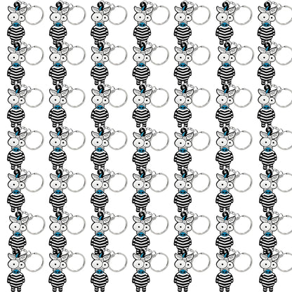 50PCS Cute Animal Keychain knife Ducks Dogs Cats Keyring for Women Men Kids Handbag Cool Car Key Accessories Friends Key Gifts