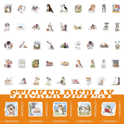 10/30/50/100PCS Happy Dog Stickers Funny Dog Cartoon Sticker Animal Decals DIY Luggage Laptop Phone Car Bike Skateboard Kids Toy