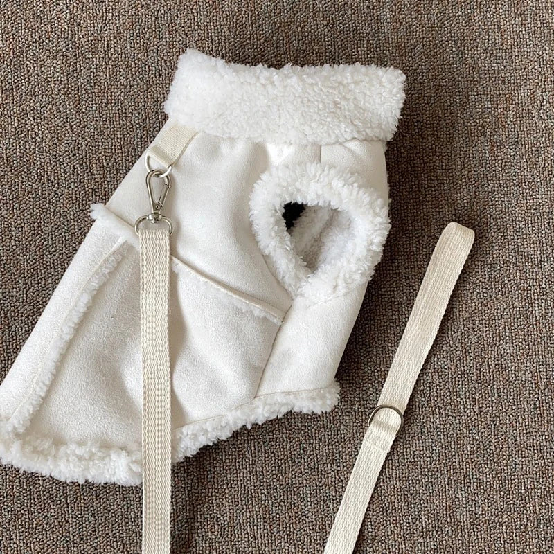 Pet Autumn And Winter Clothing Classic Solid Dog Vests Fleece Warm Pet Dog Clothes For Small Medium Dogs Jackets Puppy Clothing