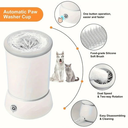 the PET PAW WASHER - Pet Feet Washer, Electrical Pet Paw Cleaner, Automatic Pet Foot Cleaning Cup, Portable Quick Low Noise Dog/Cat Paw Cleaner